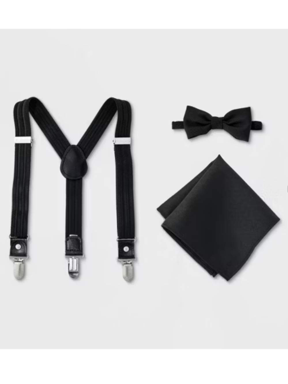 •CAT & JACK• Boys Suspenders, Bow Tie, Pocket Square Bundle // NWT